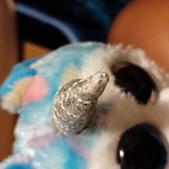 โ2021 TY Beanie Boos 7" HELENA Unicorn Husky Dog Animal Plush Toy wide eye plush - Picture 12 of 13